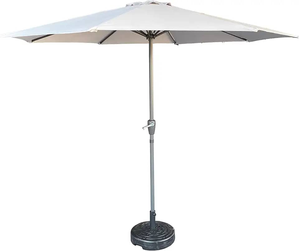 Fratini Ombrelone Paraty Cinza Área Externa em Tecido e Alumínio Elegante Resistente Durável