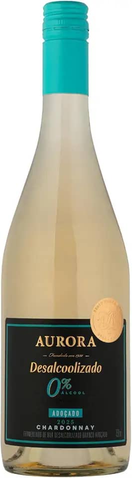 Aurora Desalcoolizado Chardonnay 2025, Vinho Branco Sem Álcool, 0% Teor Alcoólico, Adoçado