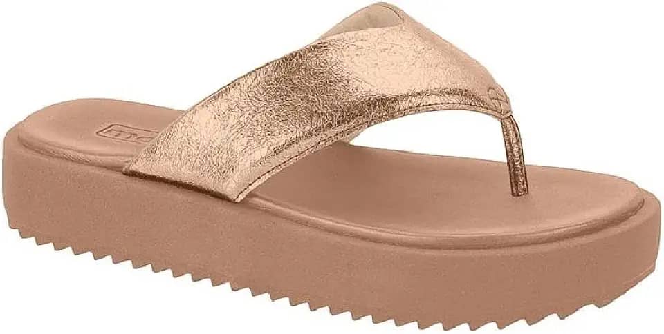 Chinelo Feminino Moleca – Metalizado, Conforto, Leve e Uso Diário – Moderno e Estiloso