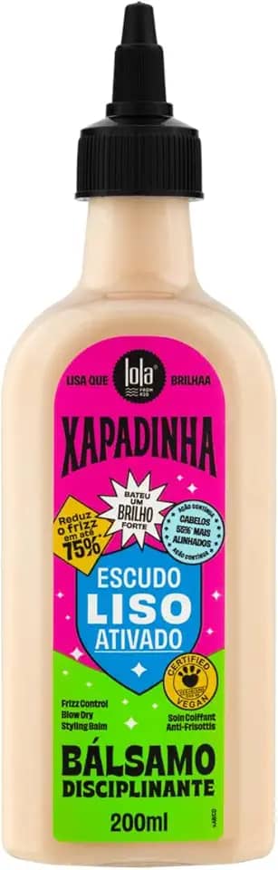 Lola From Rio – Xapadinha – Bálsamo para pentear sem enxágue para cabelos lisos, proteção térmica, efeito antifrizz, alinhamento e softnes 200 ml