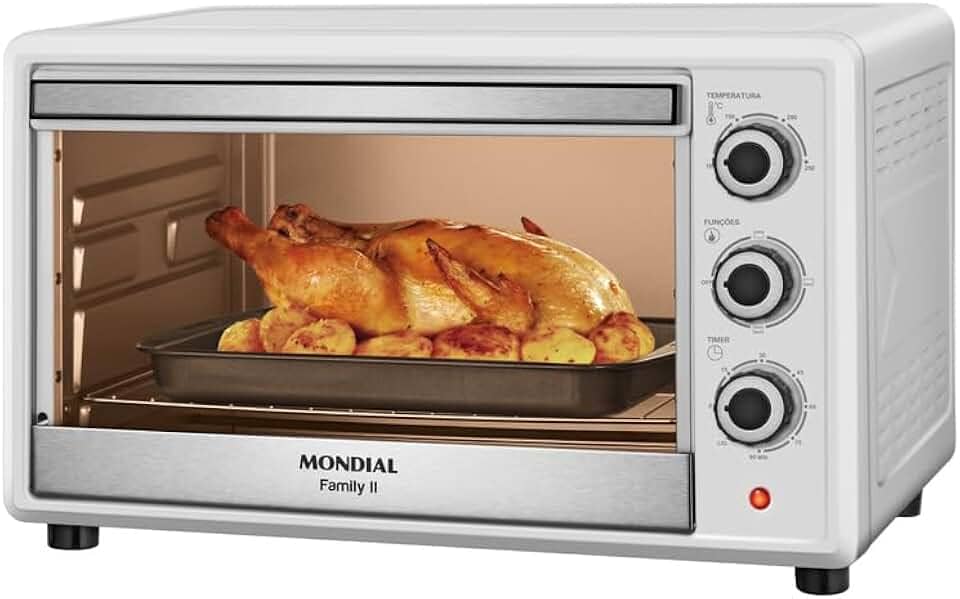 MONDIAL Forno Elétrico 42L Family II, Branco/Inox, 1600W, 220V - FRN-42-W
