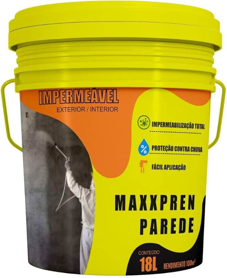 Tinta Emborrachada Líquida Branca Premium Impermeabilizante (Branco, 18L)