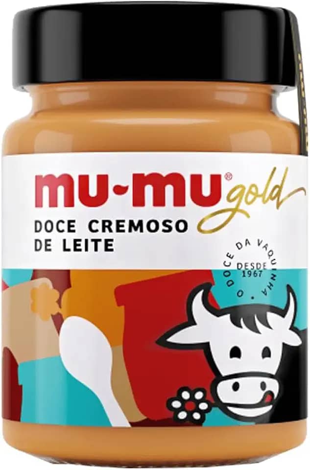 Mu-Mu Gold Doce Cremoso de Leite, Creme de Leite Premium, 420g, Sobremesa Tradicional Brasileira
