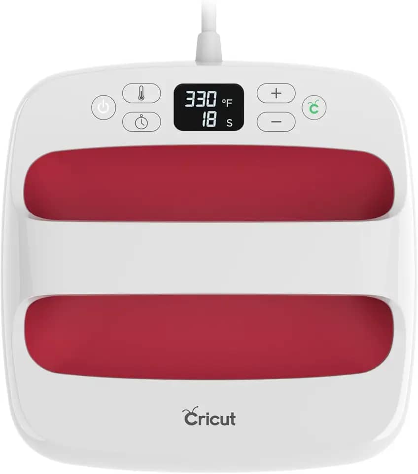 Cricut EasyPress 2 (22,5 x 22,5cm) 110V, Framboesa. Ideal para estampar camisetas, sacolas, travesseiros, aventais e muito mais, controle preciso de temperatura, com base de segurança isolada