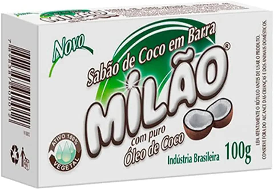 SABÃO DE COCO EM BARRA 100G MILÃO NATURAL VEGANO