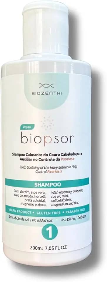 Shampoo Vegano para Couro Cabeludo com Biopsor (Psoríase) 200ml – Biozenthi