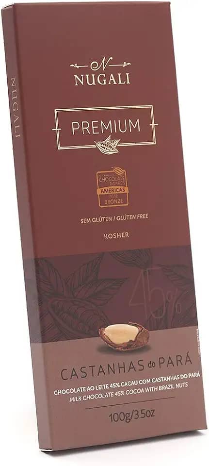 Tablete Chocolate ao Leite com Castanhas do Pará - 100g