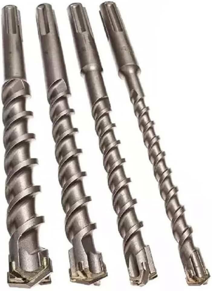 Kit de Brocas para Concreto, 4 Peças, 6mm/8mm/10mm/12mm x 160mm