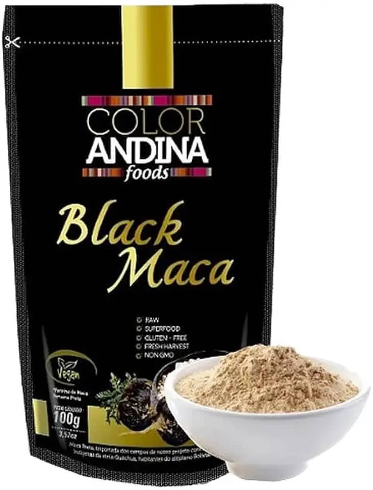 Maca Peruana Preta em Pó 100% Pura Color Andina 100g