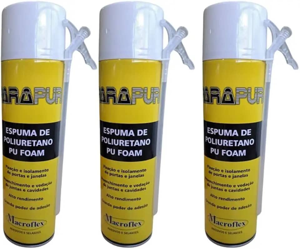 Espuma Expansiva de Poliuretano 500ml / 480gr Alto Rendimento