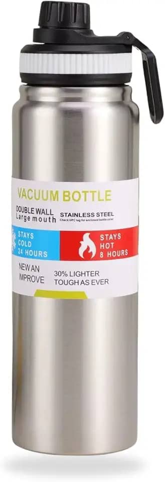 Garrafa Térmica Inox | 800ml | com Alça e Bico | Isolamento a Vácuo| Antivazamento | Design Elegante e Resistente |12h Quente/Frio | Marca Midas® (METAL)