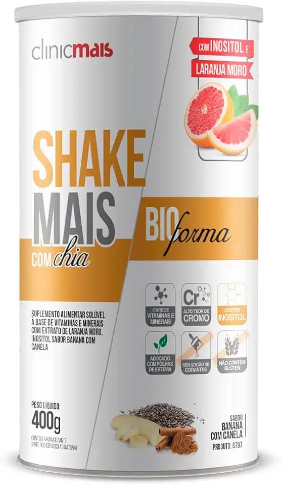 Shake Bioforma com Chia Clinic Mais Banana com Canela 400g