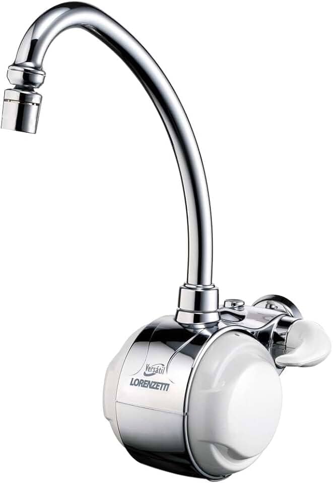 Torneira Elétrica Versátil Parece Branco com Cromado 127V 4500W Lorenzetti