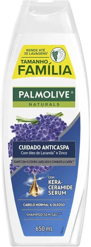 Shampoo Tamanho Grande Palmolive Naturals Anticaspa Lavanda 650ml Shampoo Tamanho Grande