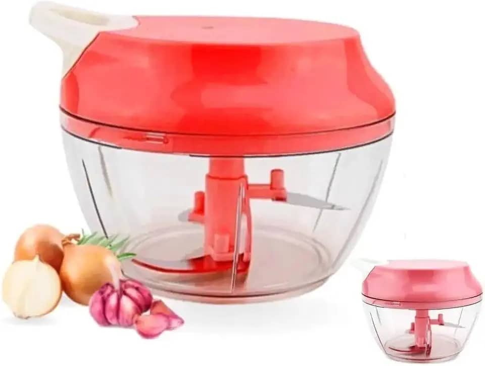 2 Unidades Processador de Alimentos Manual Premium 3 Lâminas Inox Cozinha Prático