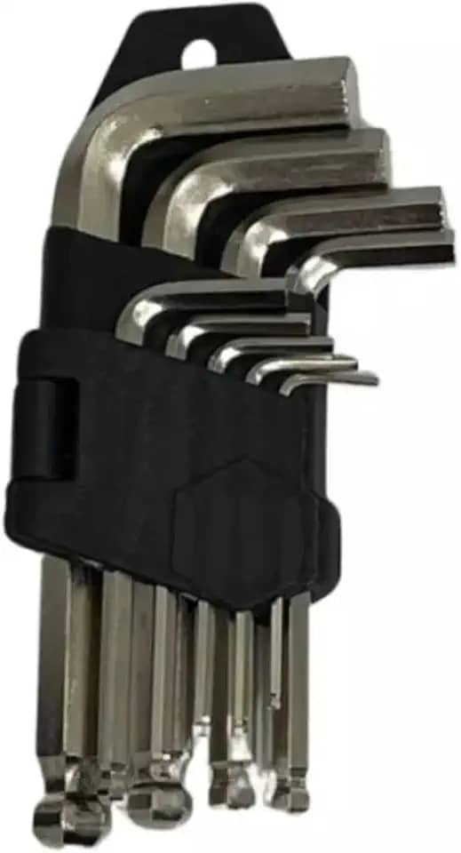 Chave Allen Kit Com 9 Precisão e Versatilidade Resistente Para Reparos e Manutenções, Ideal Para Bicicletas, Móveis, Ferragens e Equipamentos Diversos. Alta Durabilidade e Precisão PREMIUM