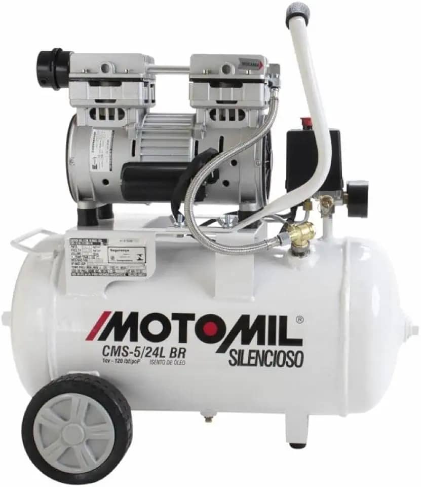 COMPRESSOR MOTOMIL SILENCIOSO CMS-5/24BR 120PSI 220V