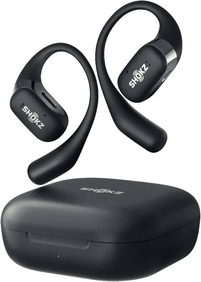 SHOKZ Fones de ouvido de condução óssea sem fio OpenFit Open Ear True - Preto