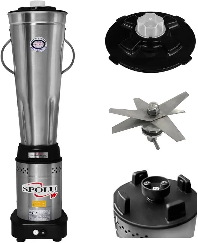 Liquidificador Industrial Baixa Rotação Spolu 10 L Inox Bivolt