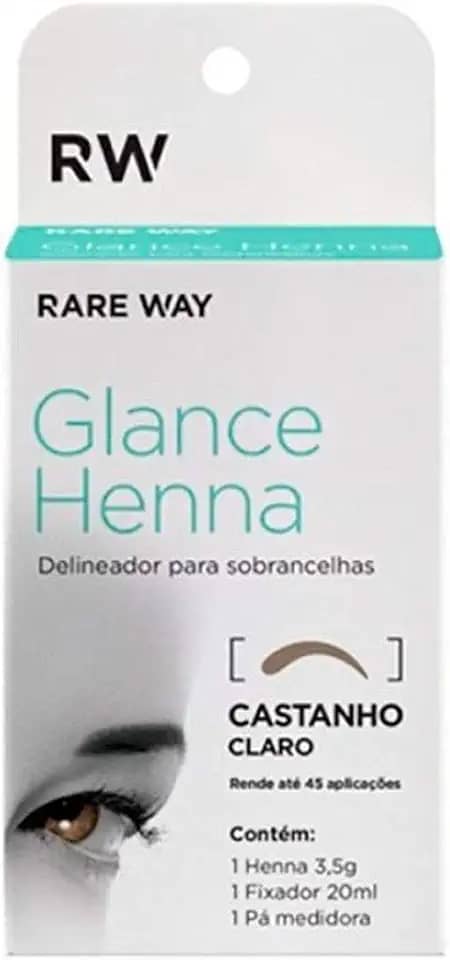Henna Para Sobrancelhas Delineador Castanho Claro Rare Way - Glance Henna - 3,5gr