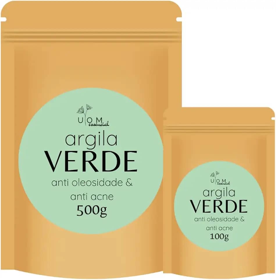 Argila Verde Anti Oleosidade e Anti Acne, 100g e 500g (100g)