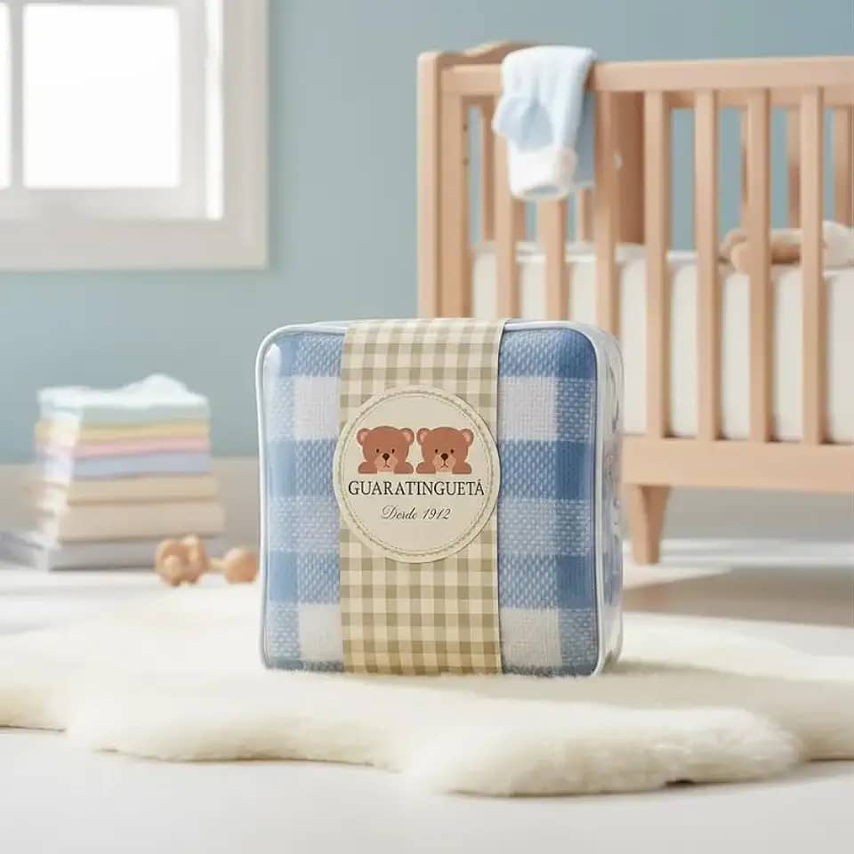 Cobertor Infantil Bimbo Antialérgico Leve E Quentinho (Azul Claro)