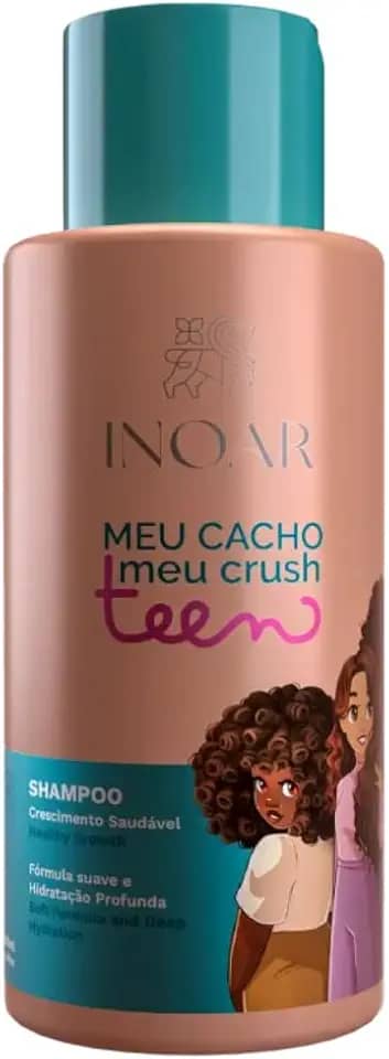 Inoar, Meu Cacho Meu Crush Teen Shampoo para Cachos Hidratados, Macios e Cheios de Vida – 500ml