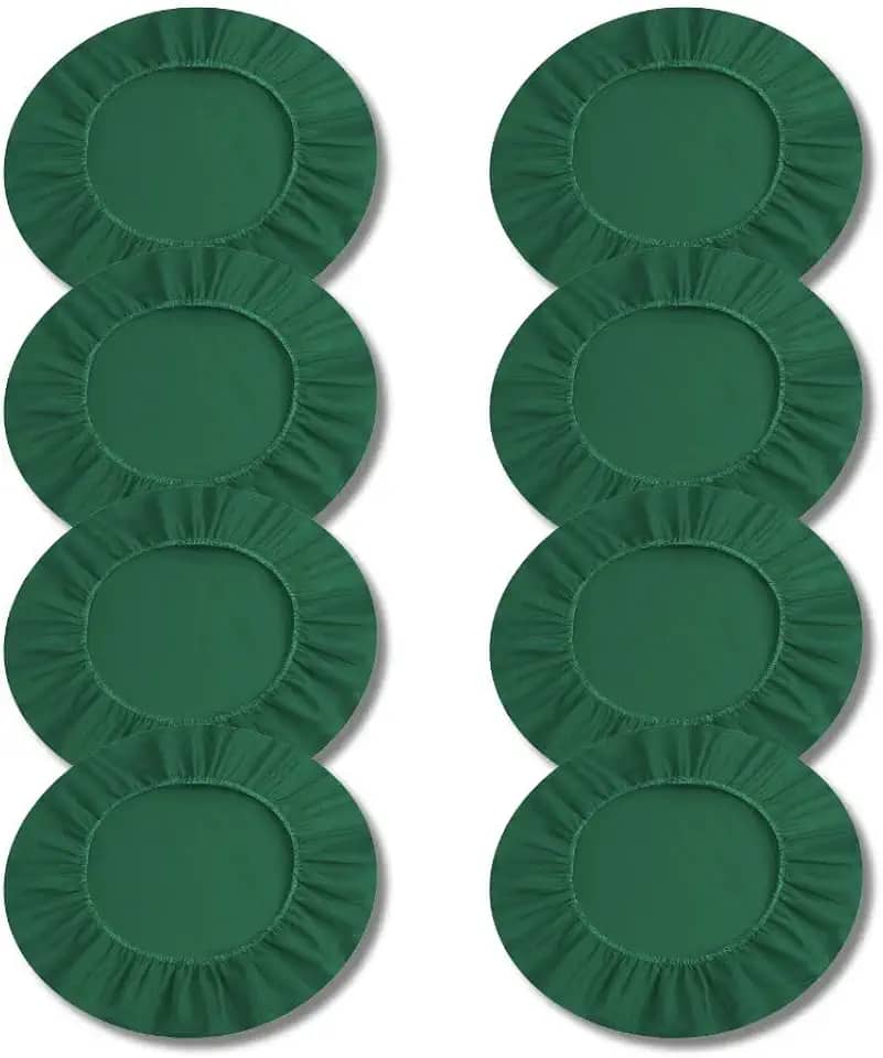 Kit 8 Capa para Sousplat Basic, Tecido Oxford, Verde, Branco, Palha Preto, Vermelho, 35cm Diâmetro, Decoração Mesa de Jantar (Verde)