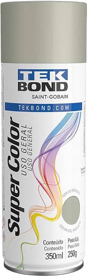 Tinta Spray Primer Fundo 350Ml/250G - 01 Unidade, Tekbond, 23191006900, Cinza