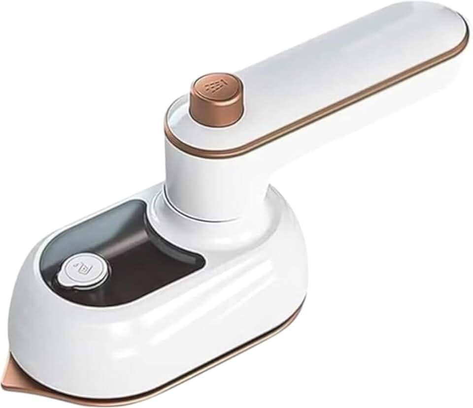 Mini Ferro De Passar Roupa Cabe Na Mala Mochila Bolsa De Viagem Compacto Portatil A Vapor Umido com Borrifador Leve (BRANCO BIVOLT)