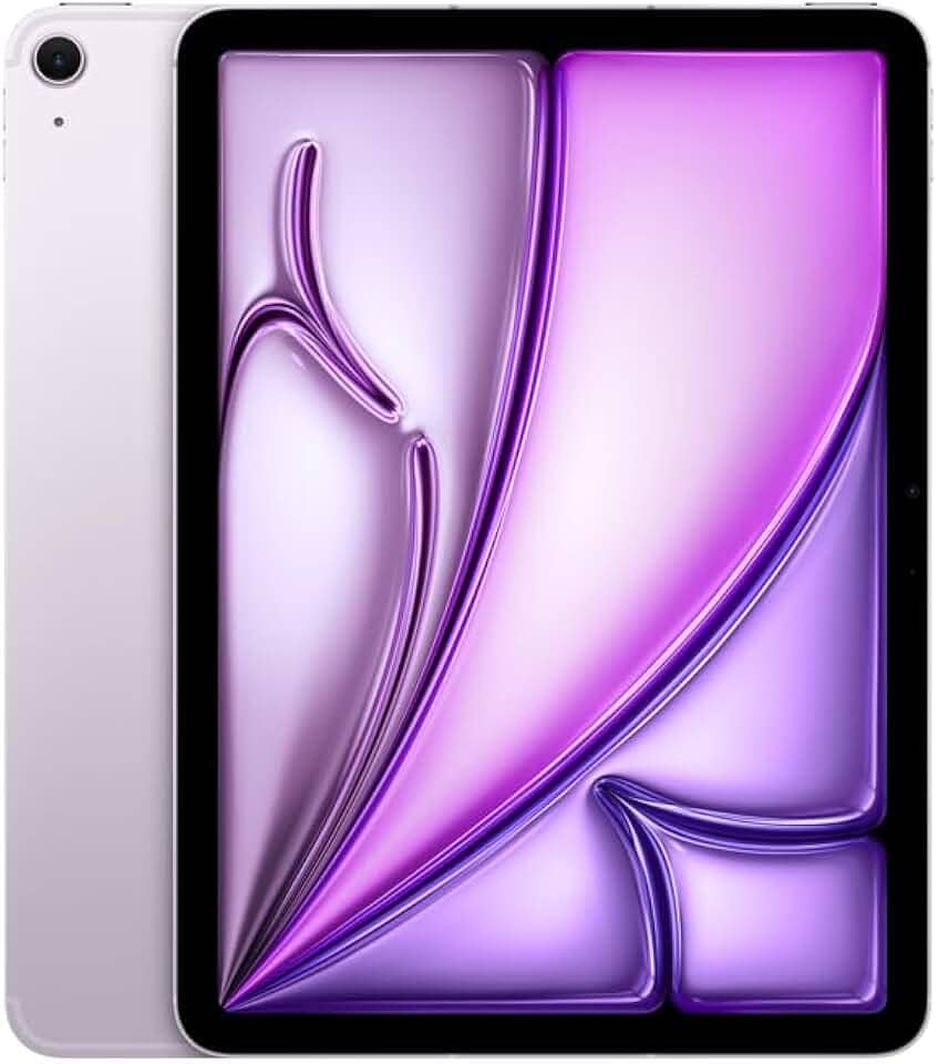 Apple iPad Air de 11 polegadas (M2): Tela Liquid Retina, 1 TB, câmera frontal de 12 MP/câmera traseira de 12 MP, Wi-Fi 6E + rede celular 5G com eSIM, Touch ID, bateria para o dia todo — Roxo