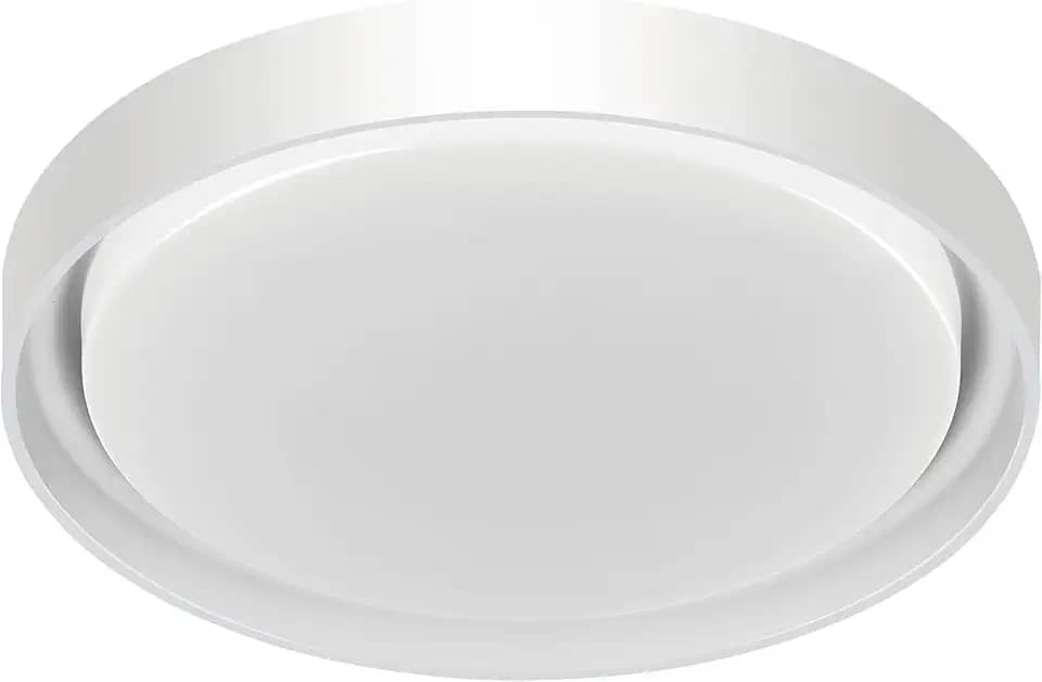 Plafon Siena Red D41Cm 30W 3000K/4000K/6000K Branco+Branco (Ref:1572)