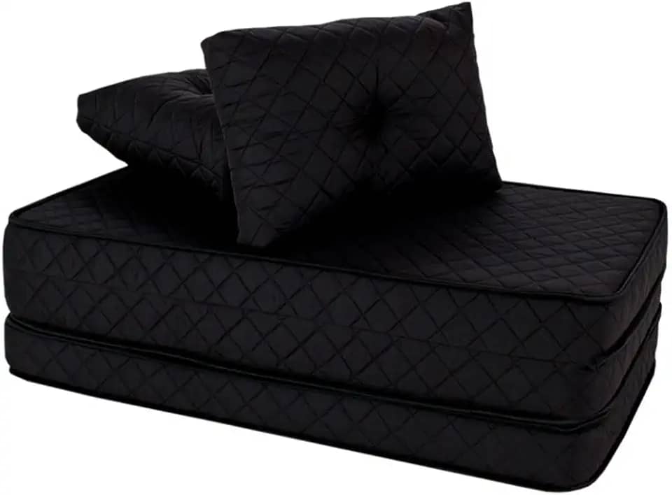 Puff Colchonete Dobrável/Sofa 3 em 1 Espuma D33 + Travesseiro Casal BF Colchões