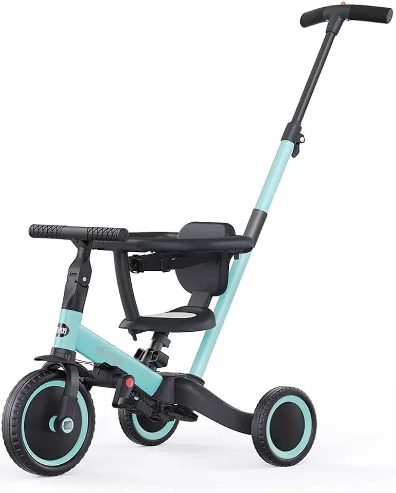 newyoo Triciclos Infantis Para Crianças De 1 A 3 Anos, Bicicleta Infantil, Bicicleta De Equilíbrio Para Bebês, Presente De Natal E Aniversário Para Meninos E Meninas, Triciclo Com Alça Para Pais, Prot