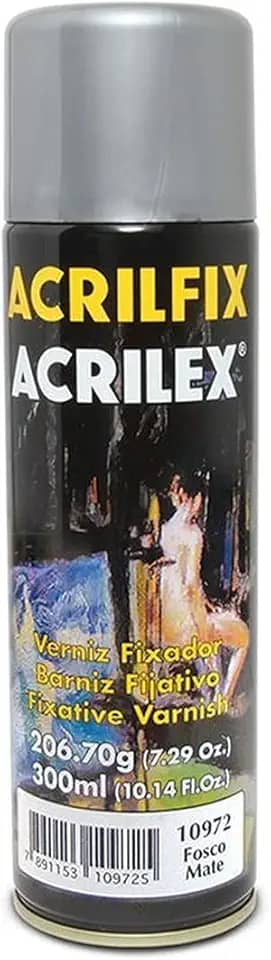 Verniz Fixador Acrilfix, Acrilex, Fosco, 300 ml, Aerosol