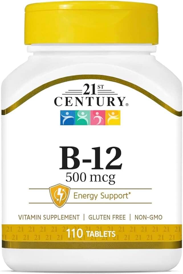 Vitamina B12 B-12 500mcg 110 Comprimidos 21st Century - Compre Agora