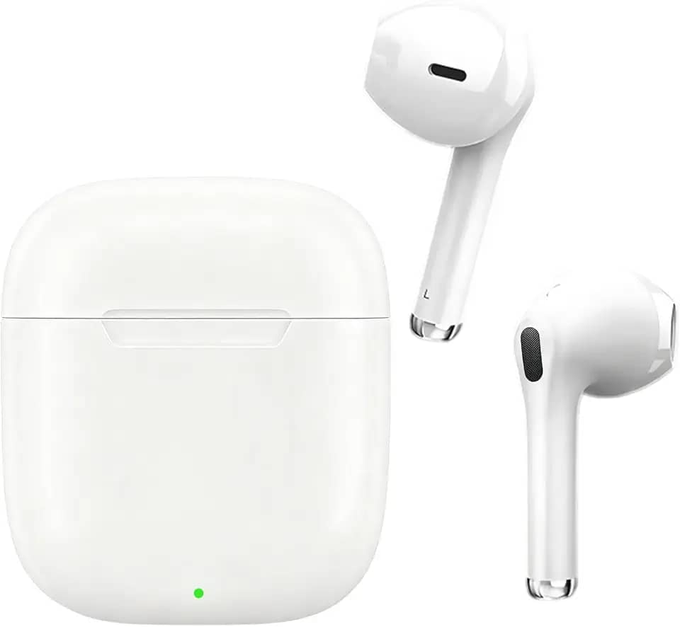 Fones de Ouvido Sem Fio Bluetooth 5.4 Compatível com Todo Celular Cancelamento Ruído Bateria 16 Horas, Conecta com Notebook(Branco)