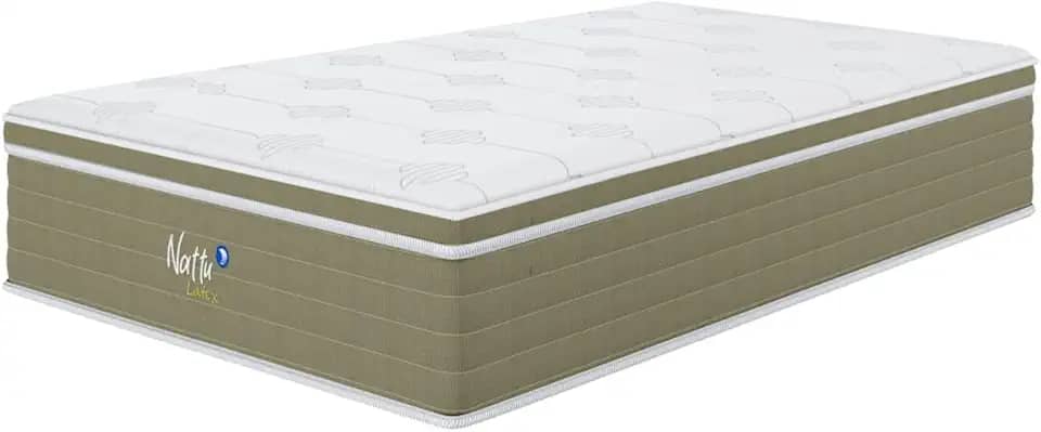 Colchão Sonos Nattu Látex Solteiro Mola Ensacada 88x188x34cm