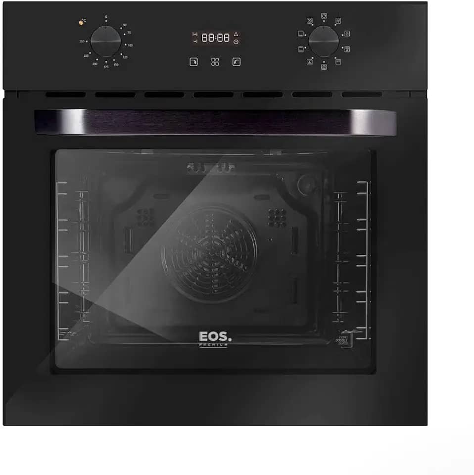 Forno Elétrico de Embutir EOS 72 Litros Convection Timer Digital e Porta de Vidro All Black EFE72EPH 220V