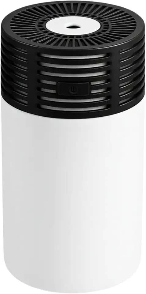 Umidificador de Ar Mini Difusor de Ambiente 300 Ml Aromas Portátil Ultrassonico Veicular Aromatizador USB LED para Carro Mesa (PRETO)