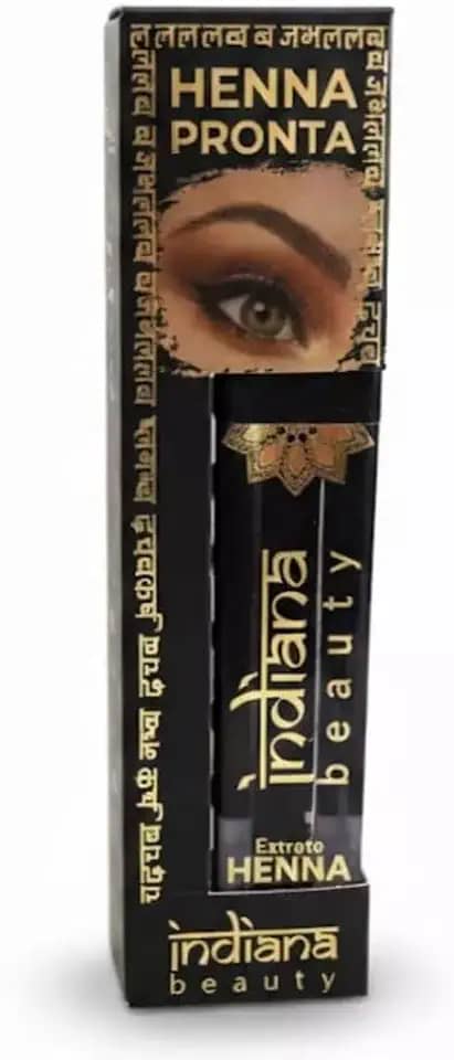 Henna Sobrancelhas Pronta Profissional Indiana Beauty 4,5g Extrato de Renna Preto Castanho Escuro Médio Claro e Ruivo (Castanho Médio)