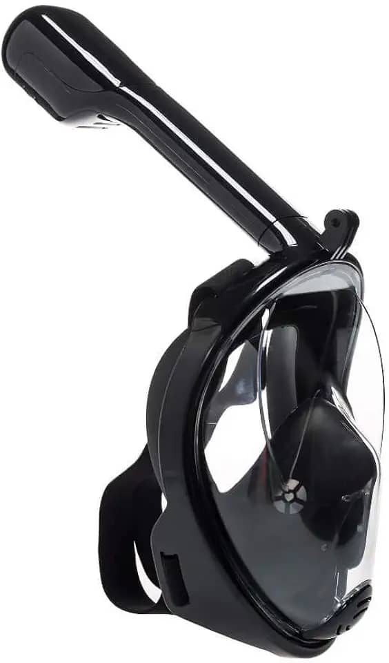 Máscara Mergulho Livre Snorkeling Full Face para GoPro Tamanho L/XL Cor Preto