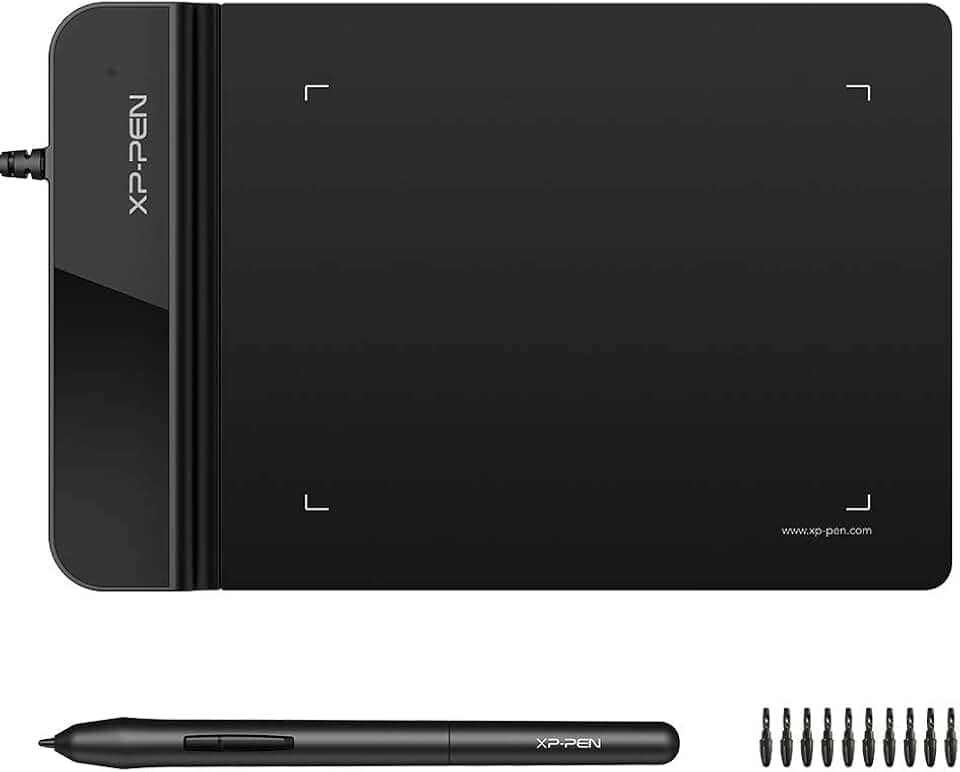 XP-PEN Star G430S Mesa Digitalizadora 4x3 Polegadas Caneta Passiva sem Bateria Preto