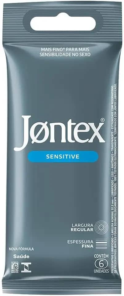 Preservativo Camisinha Jontex Sensitive - 6 Unidades