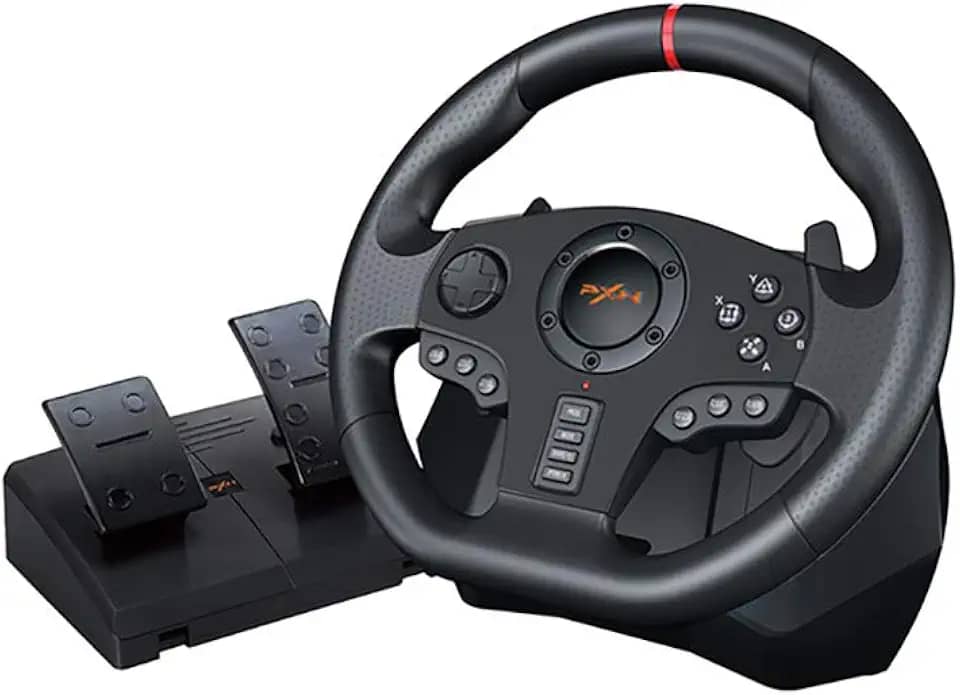PXN Volante De Corrida Para Pc, V900 Universal Usb Car Sim 270/900 Graus, Com Pedais Xbox One, Series X/S, Ps3, Ps4, Switch (Usado - Como Novo)