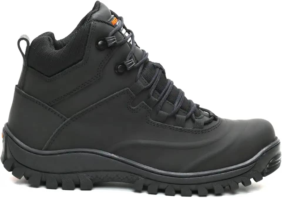 Bota Coturno Masculino Adventure Airsoft Estilo Militar Em Couro