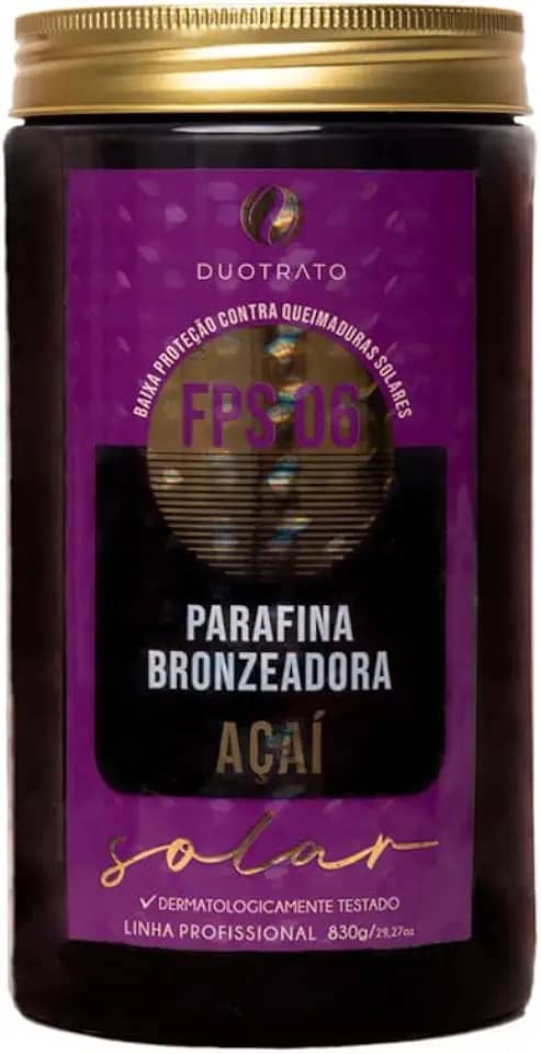Parafina bronzeador acelerador de bronzeado Duotrato 830g (Açaí)