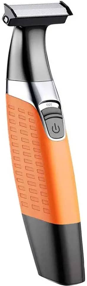 Aparador de barba elétrico, aparador de barba masculino, à prova d'água, aparador de pelos e removedor de pelos sem fio, recarregável por USB, para sobrancelhas, pelos faciais e corporais