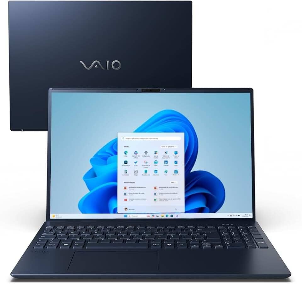Notebook Vaio FE16 AMD® Ryzen 7-5825U Windows 11 Home 16GB RAM 512GB SSD 16" IPS WUXGA - Cinza Grafite