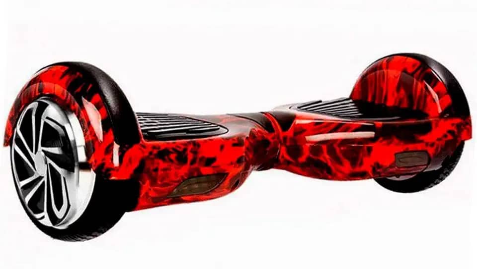 Hoverboard Skate Elétrico 6.5' com Led e Bluetooth Original Brinovar (Vermelho Fogo)